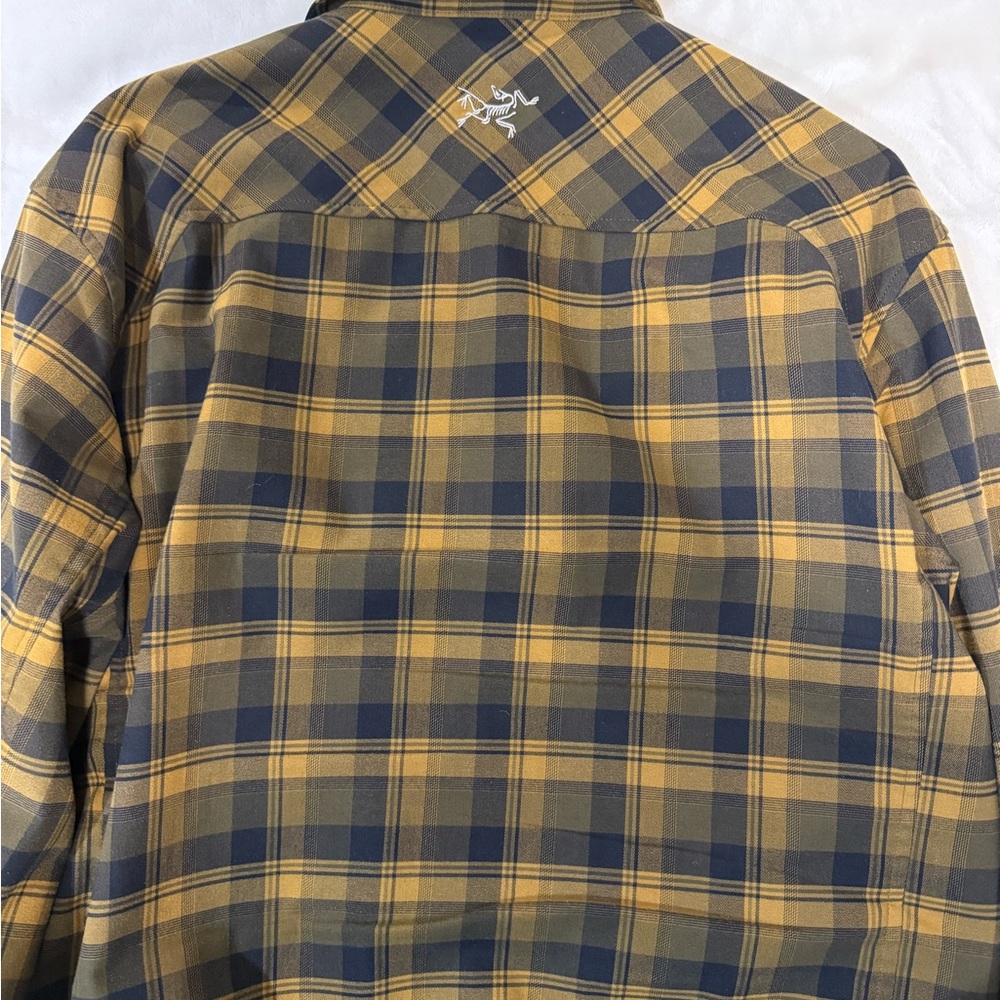Arc'teryx Gryson Snap Button Down Black and Brown Plaid Shirt - Picture 2 of 4